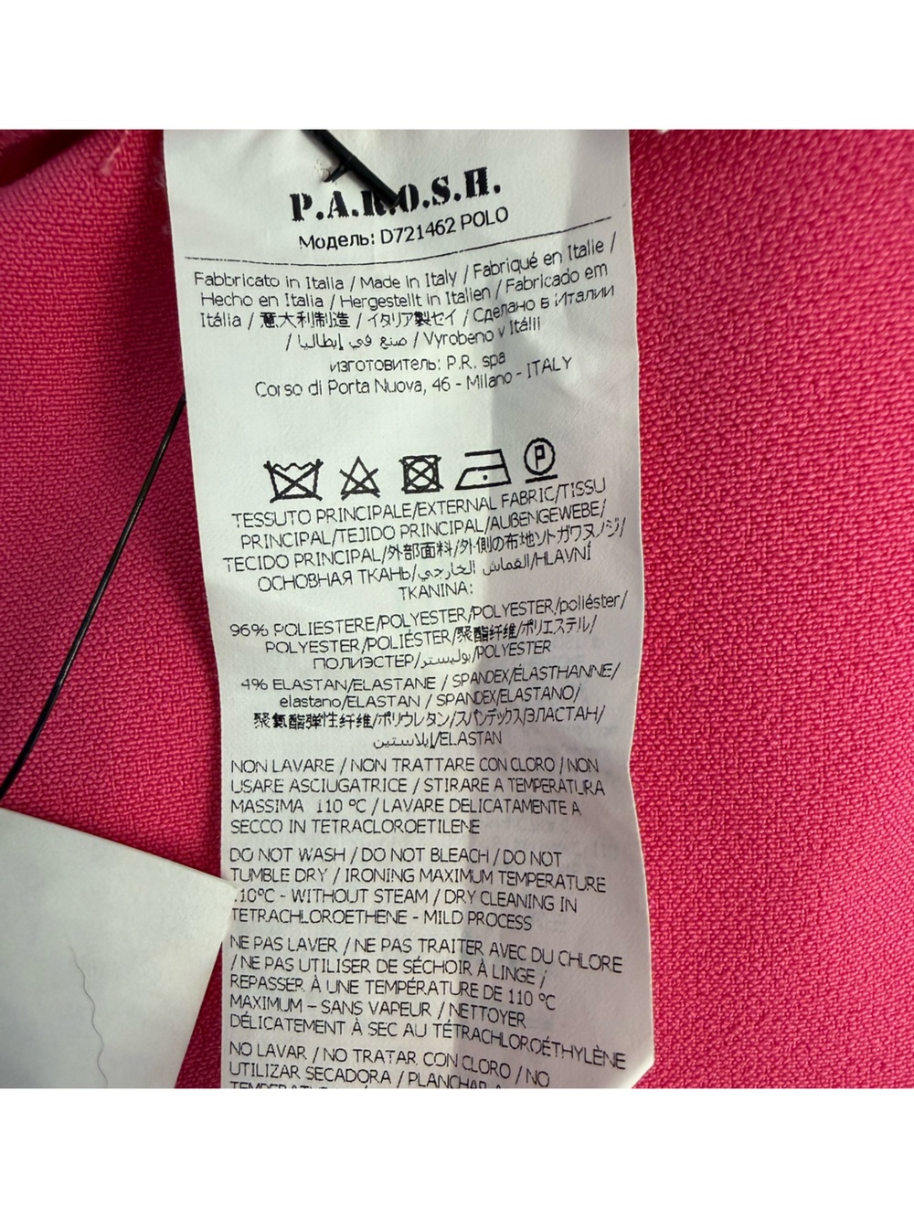 P.A.R.O.S.H. Hot Pink Fuchsia Wrap Waist Midi Dress Size Medium - Picture 6 of 12